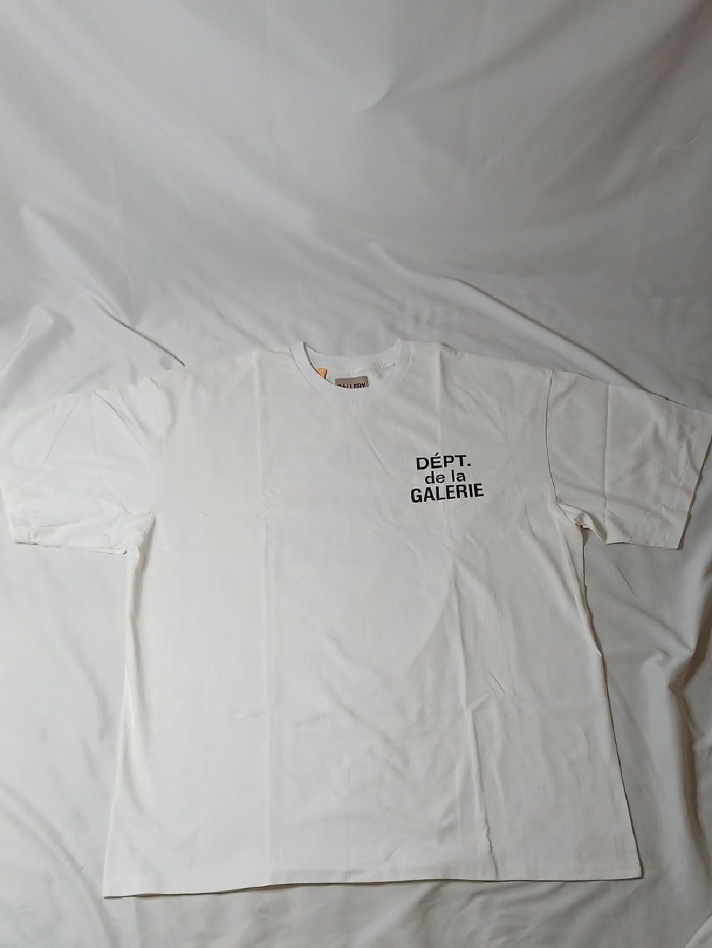 Gallery Dept White Short Sleeve Tee with Black Chest Logo